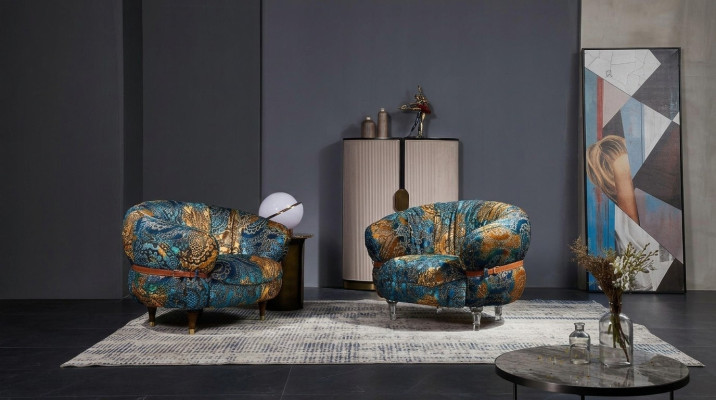 Design Sessel Couch Sofa Relax Stoff Lounge Luxus Fernseh Club Polster
