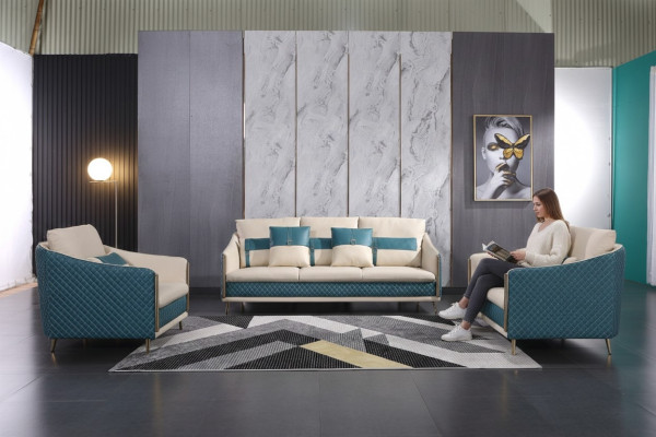 Sofagarnitur 3+2+1 Sitzer Sofa Sitz Couch Moderne Polster Garnitur Couchen