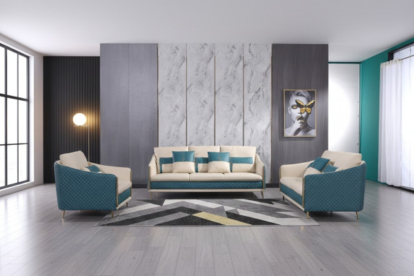 Sofagarnitur 3+1+1 Sitzer Set Sofa Polster Couch Leder Polster Garnitur