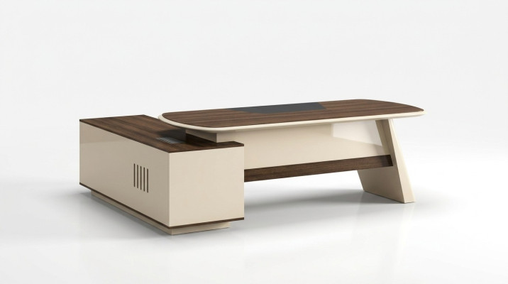 Büroeinrichtung Schreibtisch Tische Chef Tisch + Aktenschrank Regal 2tlg.