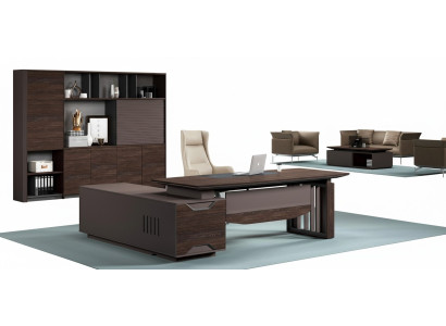 Schreibtisch Eckschreibtisch Büro Einrichtung Tisch Aktenschrank Schrank 2tlg.