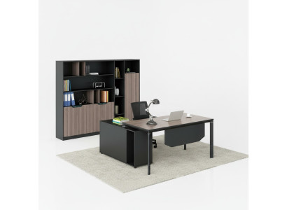 Büro Set Komplettbüro Eckschreibtisch Aktenschränke 2tlg. mit Kabelkanal