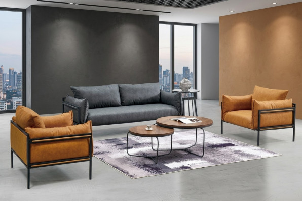 Sofagarnitur Sofa Couch Polster Stoff Garnitur 3+1+1 Komplett Set Garniturern