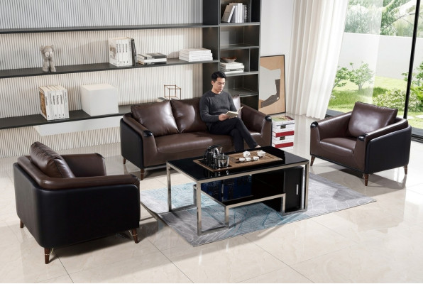 Sofagarnitur 3+1+1Sitzer Ledersofa Couch Wohnlandschaft Garnitur Design Modern