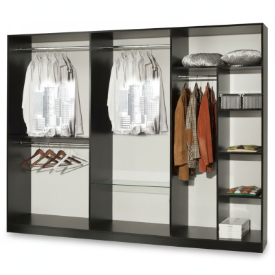 Luxus Kleider Schrank Designer Hochglanz Kleiderschränke Möbel Wohnen Holz Neu