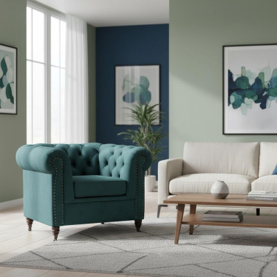 Chesterfield Sessel 1 Sitzer Couch Polster Sofas Couchen Neu Lounge Club