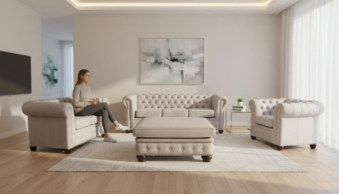 Sofagarnitur 3+2+1 Sitzer Sofa Sitz Couch Polster Garnitur Klassische Couchen