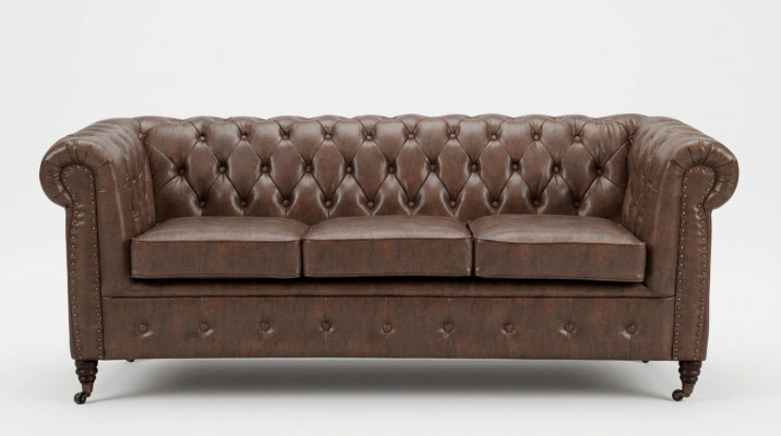 Chesterfield Sofagarnitur Sofa Couch Polster 3 2 Sitzer Leder Sofas Stoff Neu