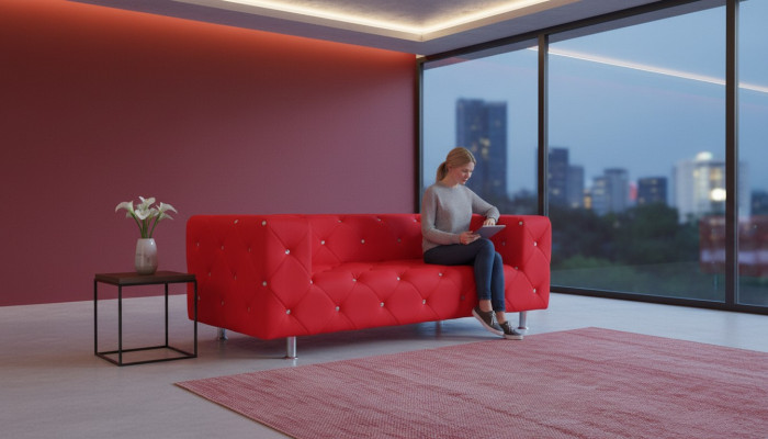 Dreisitzer Design Sofa Couch Polster Sofa Textilsofa Modern Relax Club 3 Sitzer