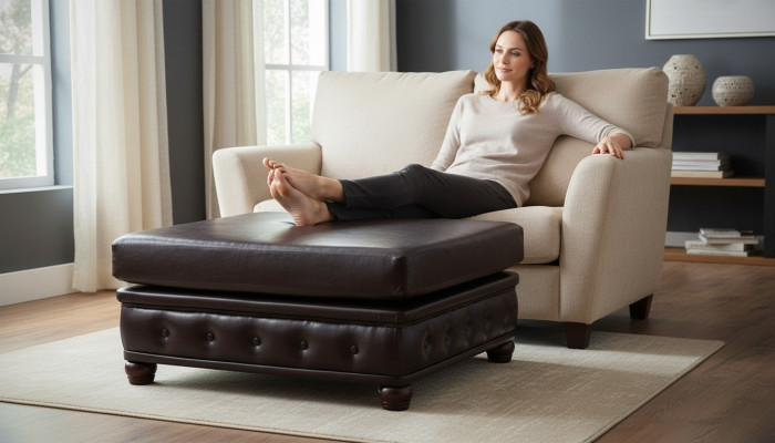 Fußhocker Ottomane Sitzhocker Sitzpouf Wohnzimmer Designer Hocker
