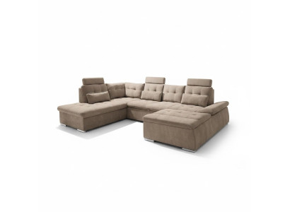 Bettfunktion Ecksofa U-Form Sofa Couch Design Couch Polster Textil Modern