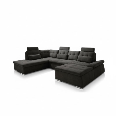 Ecksofa U-Form Sofa Design Polster Modern Textil Bettkasten Bettfunktion
