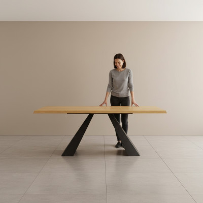 Esstisch Tisch Gruppe Esszimmer Wohnzimmer Vollholz Möbel Holz Möbel Handarbeit