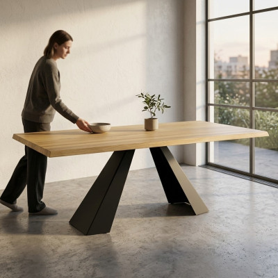 Esstisch Holz Tische Wohn Ess Zimmer Tisch Massivholz 240x100cm Esstische Massiv