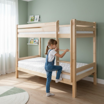 Etagenbett Hochbett Kinderbett Kiefer Holz Kinder Zimmer Vollholz Möbel Holz Neu