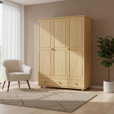 Klassischer Schrank Kleiderschrank Massiv Landhaus Schrank Kiefer Schränke Neu