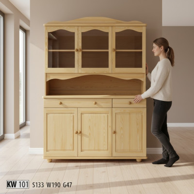 Büfett Anrichte Esszimmerschrank Geschirrschrank Vollholz Schrank Holz Schränke