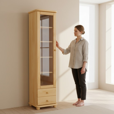 Schränke Kommode Regal Holz Vitrine Schrank Anrichte Klassische Eckvitrinen Neu