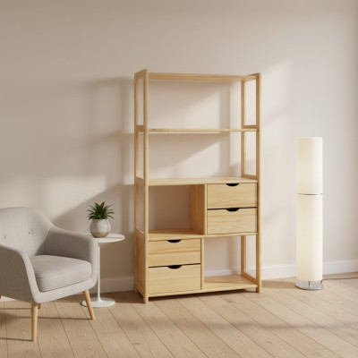 Echtholz Wandregal Regal Bücherregal Wohnwand Wohnzimmer Wand Regale Schrank Neu