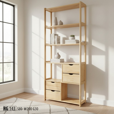 Regal Bücherschrank Schränke Bücherregal Wohnwand Wohnzimmer Wand Design