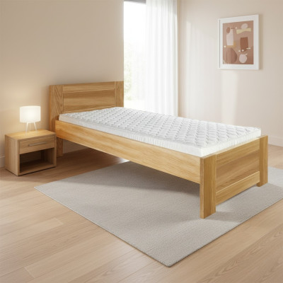 Bett Holz Massive Schlafzimmer Betten 100x200cm Einzelbett Massivmöbel Möbel