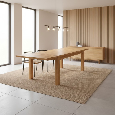 Esstisch ausziehbarer Tisch Holztisch handgefertigte Massivholz Neu 180x200cm