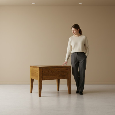 Nachttisch Massivholz Nachtschrank Nachtkonsole Nachtkommode Handarbeit Konsolen