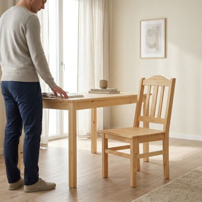 Esszimmerstuhl Massivholzstuhl Stuhl Sessel Holz Möbel Handarbeit Massiv Neu