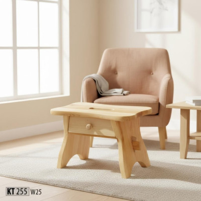 Fussbank Kiefer Fußhocker Echtes Holz Schemel Hocker Massive Fußbank Vollholz