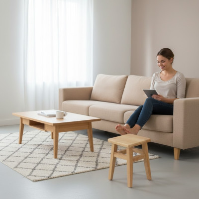 Hocker Sitzmöbel Holz Massiv Echtholz Stuhl Sitz Holzhocker Holzstuhl Sitzhocker