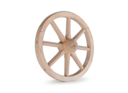 Holzrad Deko Rad Ø 40 cm whitewash Speichenrad Wanddeko Gartendeko Wagenrad