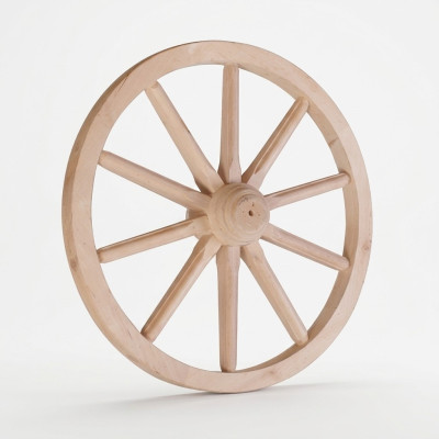 Deko Holzrad Ø 50 cm Speichenrad 10 Speichen Wagenrad Gartendeko Theaterdeko Neu