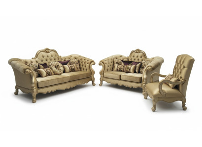 Luxus Sofagarnitur 3+2+1 Sitzer Set Sofa Polster Couchen Couch