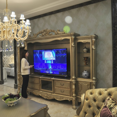 Wohnzimmer Anbau Medien Wand Fernsehwand Fernsehschrank Wohnwand