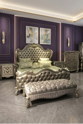Bett Design Doppelbett Betten Luxus Klassiker Barock Rokoko Chestgerfield