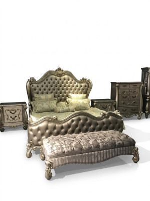 Bett Design Doppelbett Betten Luxus Klassiker Barock Rokoko Chestgerfield