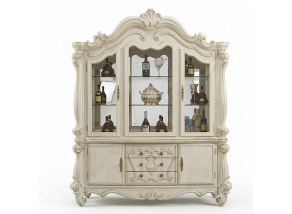 Luxus Schaufenster Vitrine Vitrinen Glas Schrank Antik Stil Barock Rokoko
