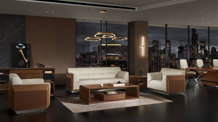 Sofagarnitur 3+1+1 Sitzer Set Design Sofas Polster Couchen Leder Relax