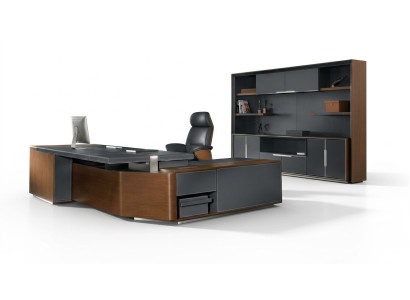 Schreibtisch Set Büro Garnitur tisch Chef Sessel Schrank Einrichtung Neu