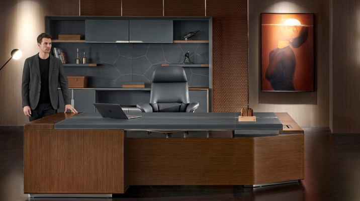 Design Büro Tisch Schreibtisch Sessel Einrichtung Ecktisch mit Stuhl 2tlg. Neu