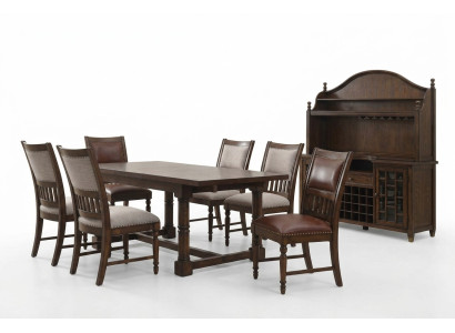 Esszimmer Set Esstisch 6 Stühle Anrichte Tische Holz Design Gruppe Garnitur 9tlg