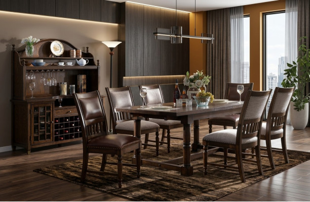 Esstisch Sitzgarnitur Tisch 6 Stühle Stuhl Set Esszimmer Design Garnituren