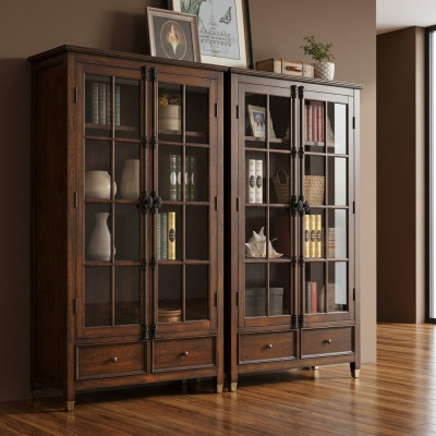 Vitrine Klassische Vitrine Vitrinenschrank Vitrinen Schränke Holz Schrank