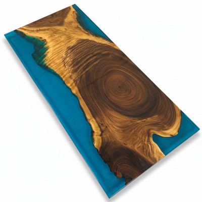 Esstisch River Table Massiv Tische 221x101 Flusstisch Epoxidharz Meer