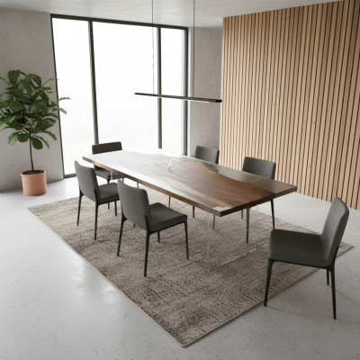 Luxus Epoxidharz Esstisch River Table Echtes Holz Massiv Design Tische