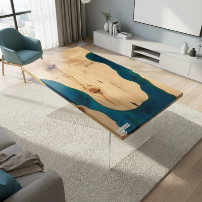 Fluss Tische Esstisch Design Tisch Moderne Möbel 160x80 Epoxid Harz