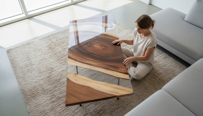 Epoxidharz Esstisch River Table 200x90 Neu Echtes Holz Tische Massiv