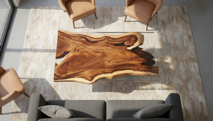 Epoxidharz Esstisch River Table Echtes Holz Massiv Tische 200x90