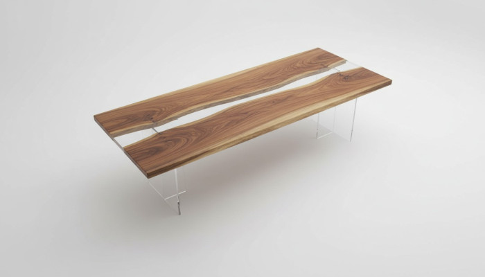 Esstisch River Table Massiv Tische 220x80 Flusstisch Meer Waterfall