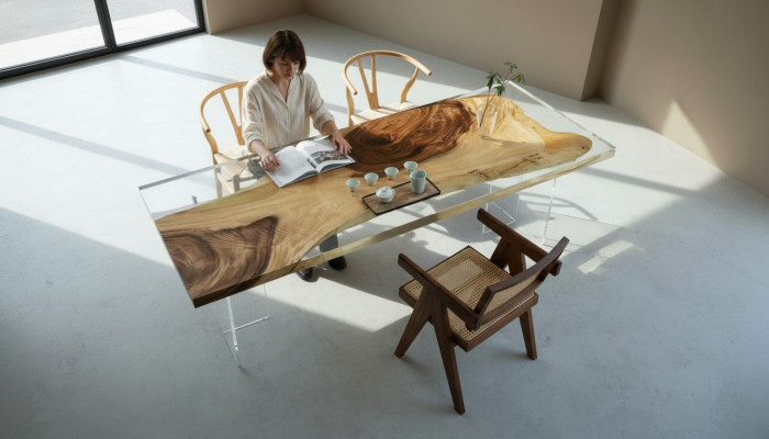 Epoxidharz Esstisch River Table Massiv Tische 200x90 Flusstisch Neu